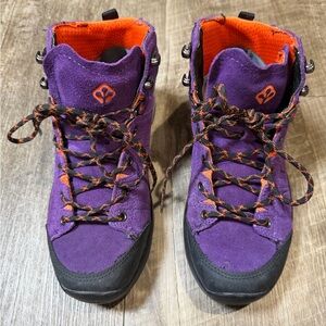 Salamander Purple and Orange Lace-Up Women's Hiking Boots